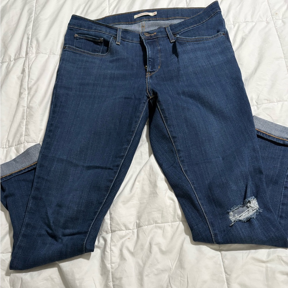 Levi's Women's Dark Blue Straight Leg Jeans